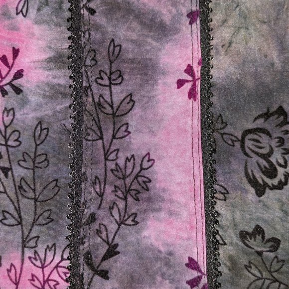 SERA NADE New York Women's 3/4 Sleeves Blouse Top  Size S  Black & Mauve  NWOT - Picture 3 of 5